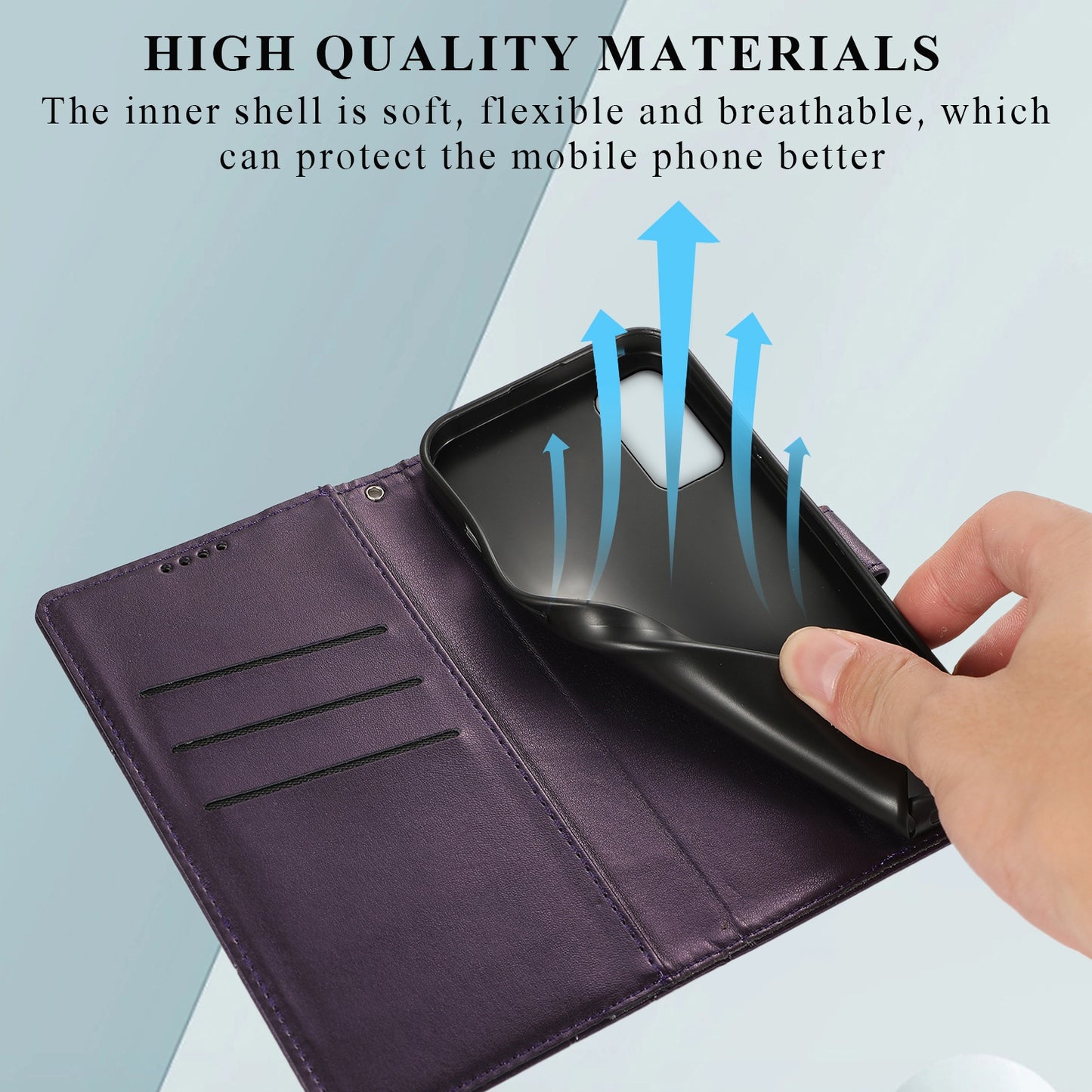 Xiaomi Redmi Note 10 5g Genuine Leather Texture Embossed Line Phone Case with Card Wallet & Kickstand