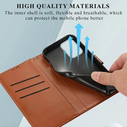 Xiaomi Redmi Note 12 Turbo Genuine Leather Texture Embossed Line Phone Case with Card Wallet & Kickstand