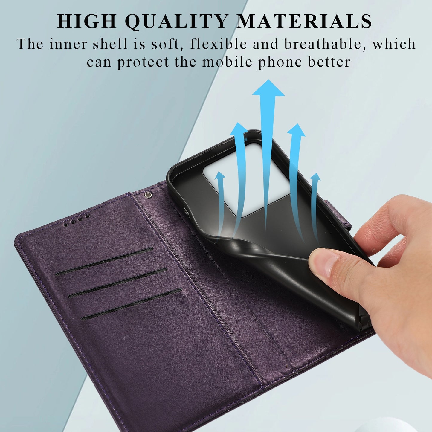 Xiaomi Redmi Note 13 Pro 5g Genuine Leather Texture Embossed Line Phone Case with Card Wallet & Kickstand