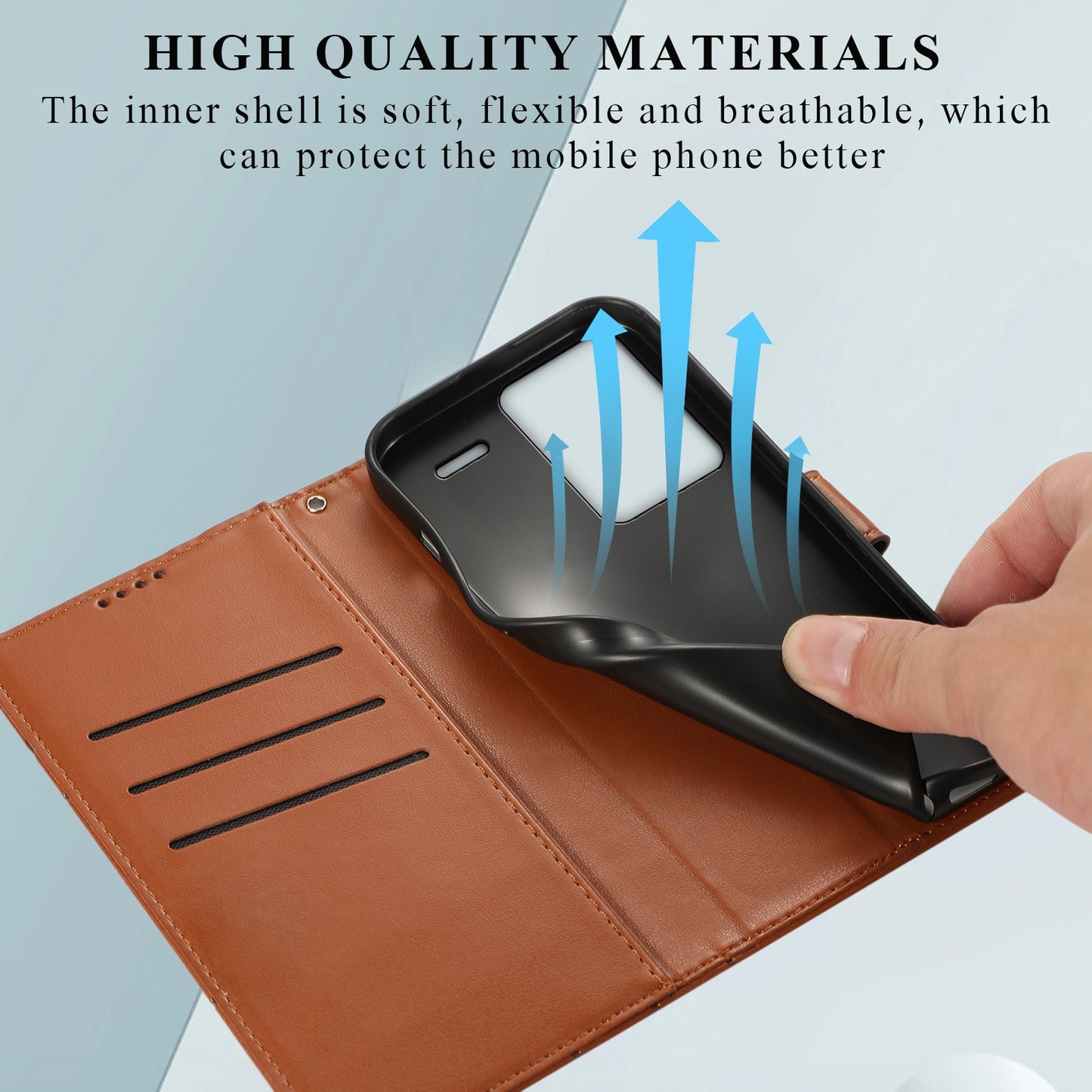 Xiaomi Redmi Note 13 Pro+ Genuine Leather Texture Embossed Line Phone Case with Card Wallet & Kickstand