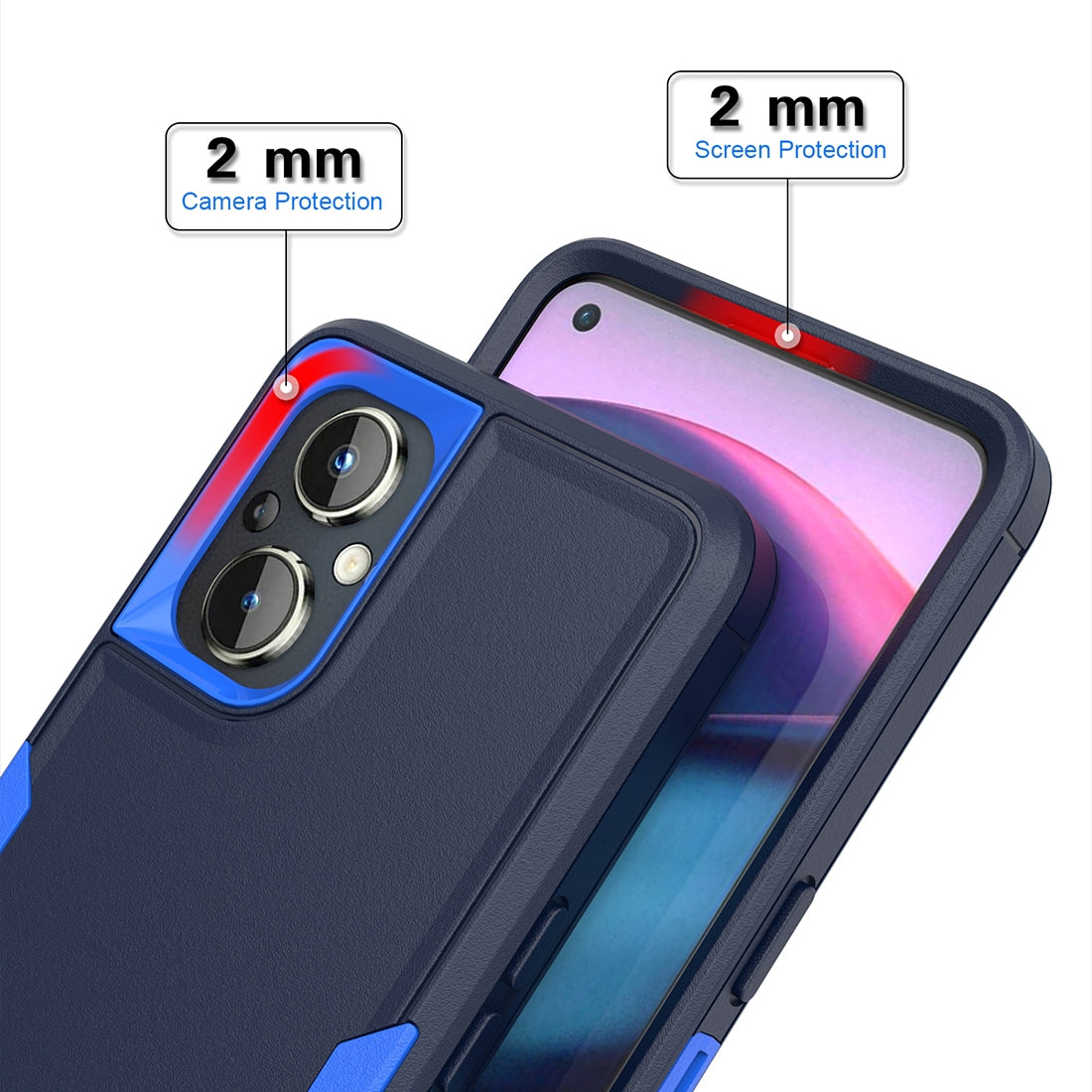 OnePlus Nord N20 5G Magnetic Dual-Layer PC and TPU Case with 2mm Screen & Camera Protection, Anti-Slip & Dust-Resistant