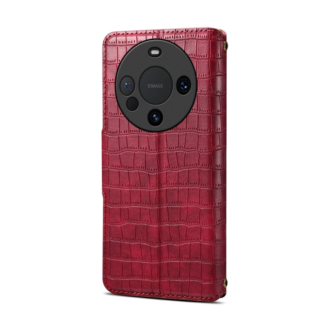 Huawei Mate 60 Denior Leather Case - Crocodile Texture with Oil Edge, Wallet & Kickstand Features