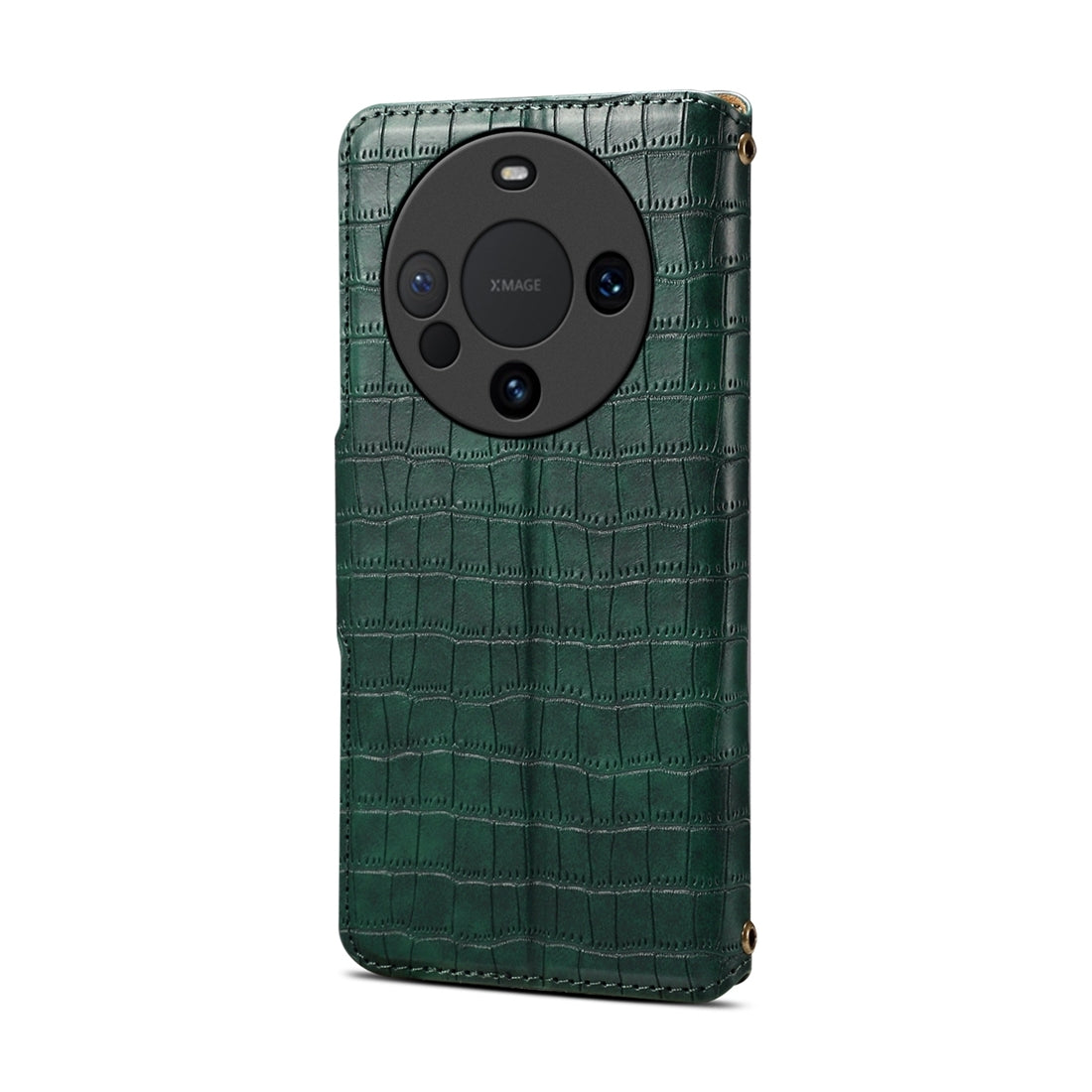 Huawei Mate 60 Pro Denior Leather Case - Crocodile Texture with Oil Edge, Wallet & Kickstand Features