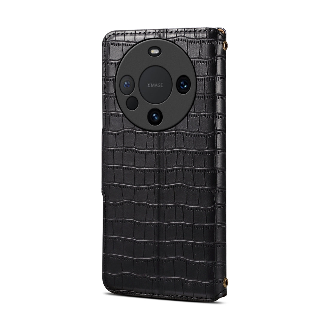 Huawei Mate 60 Pro Denior Leather Case - Crocodile Texture with Oil Edge, Wallet & Kickstand Features