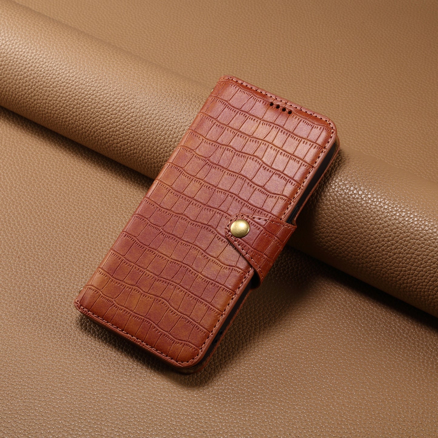 Huawei Nova 11 Pro Denior Leather Case - Crocodile Texture with Oil Edge, Wallet & Kickstand Features