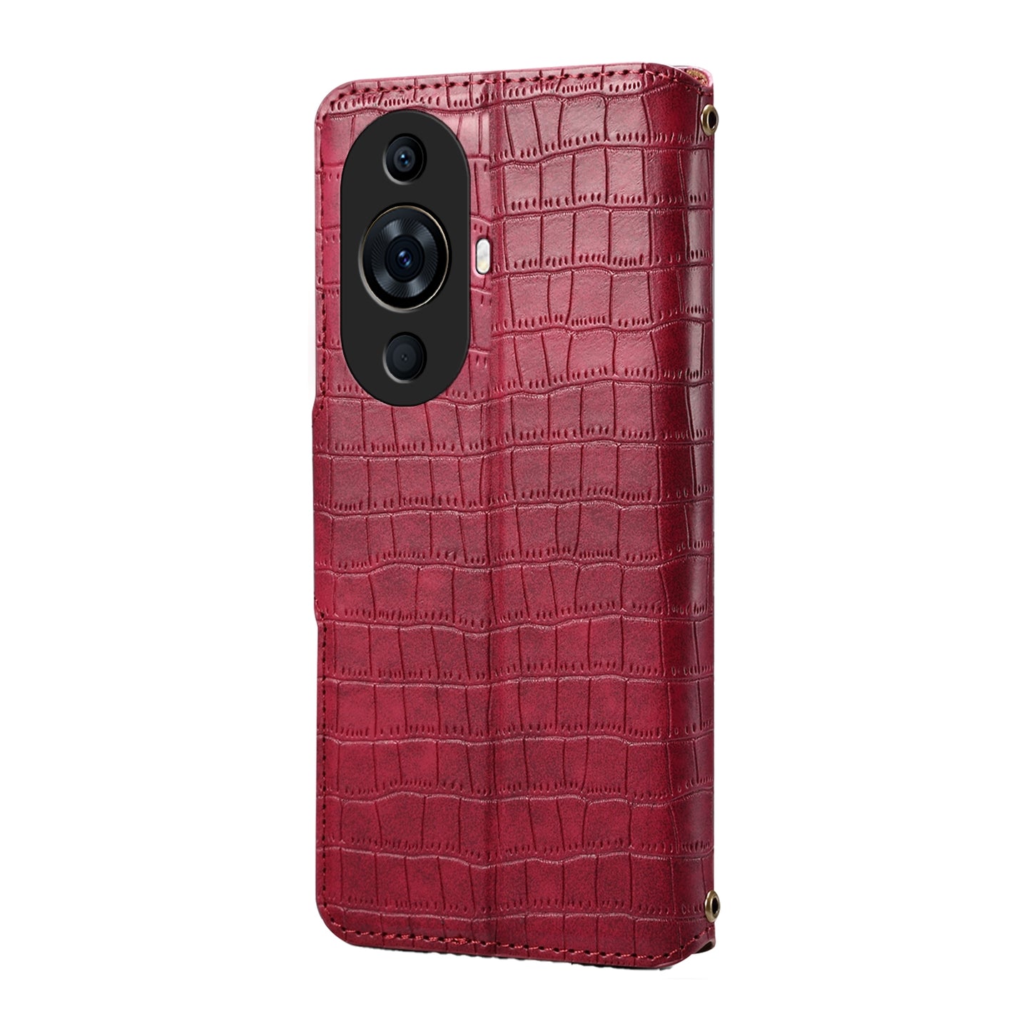 Huawei Nova 11 Pro Denior Leather Case - Crocodile Texture with Oil Edge, Wallet & Kickstand Features