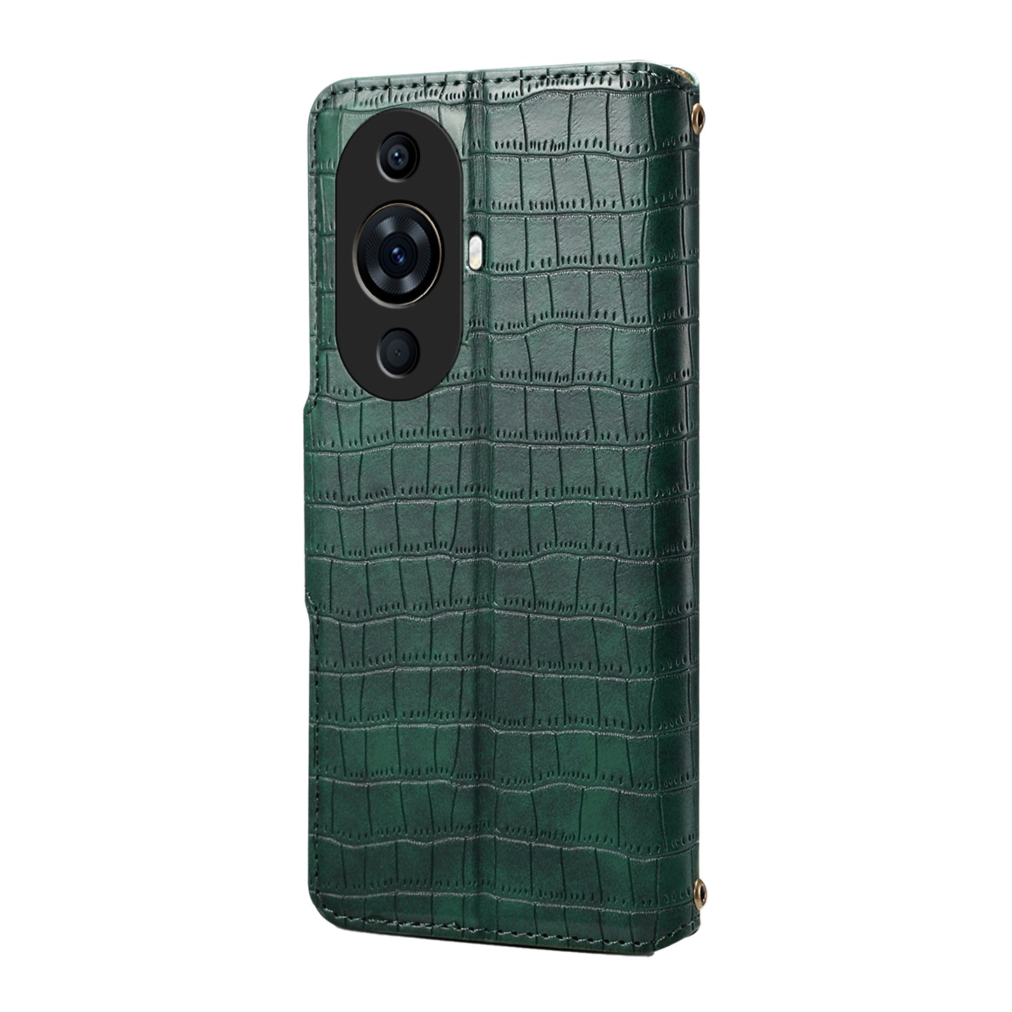 Huawei Nova 11 Pro Denior Leather Case - Crocodile Texture with Oil Edge, Wallet & Kickstand Features