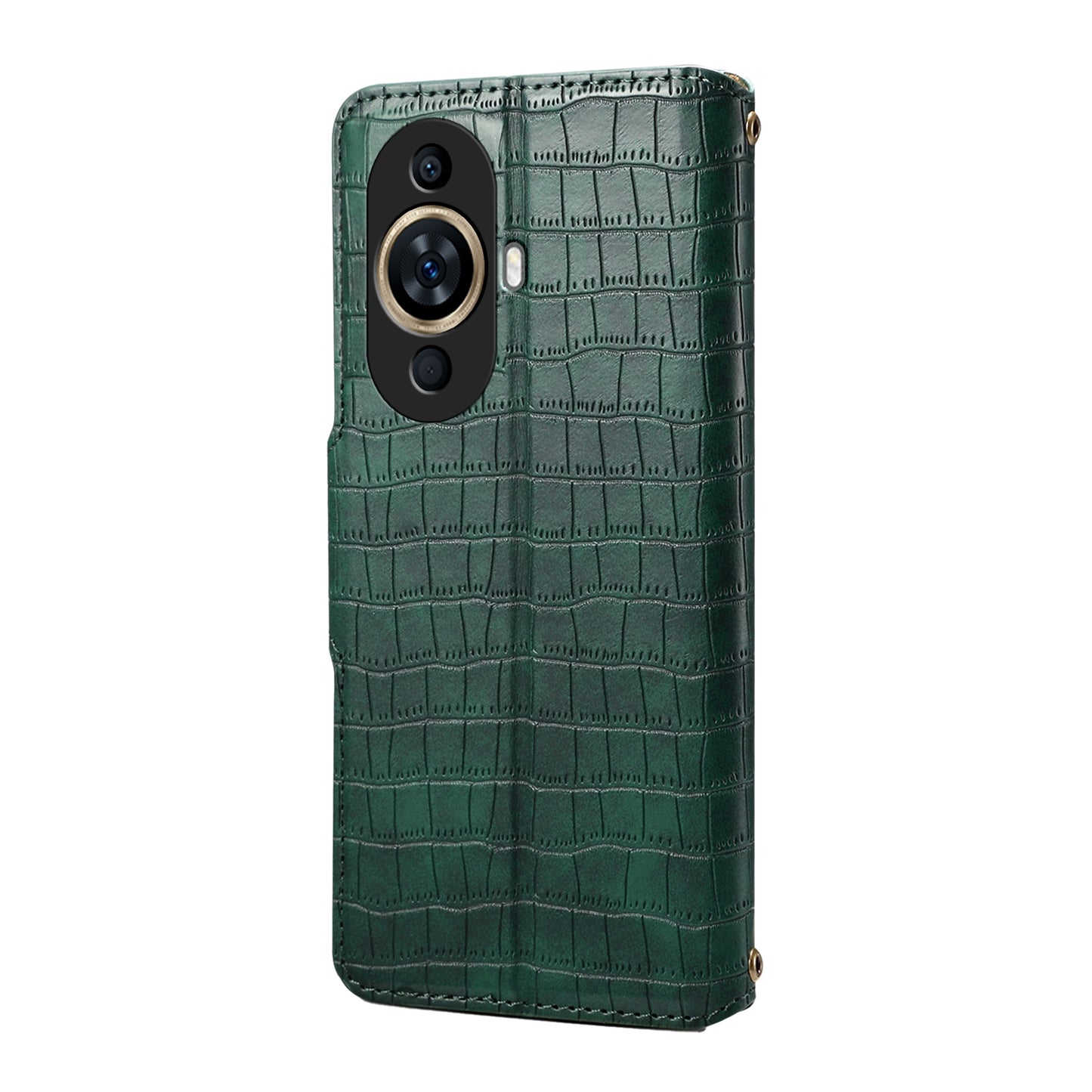 Huawei Nova 11 Denior Leather Case - Crocodile Texture with Oil Edge, Wallet & Kickstand Features