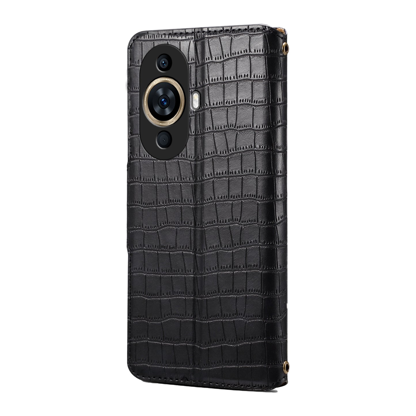 Huawei Nova 11 Denior Leather Case - Crocodile Texture with Oil Edge, Wallet & Kickstand Features