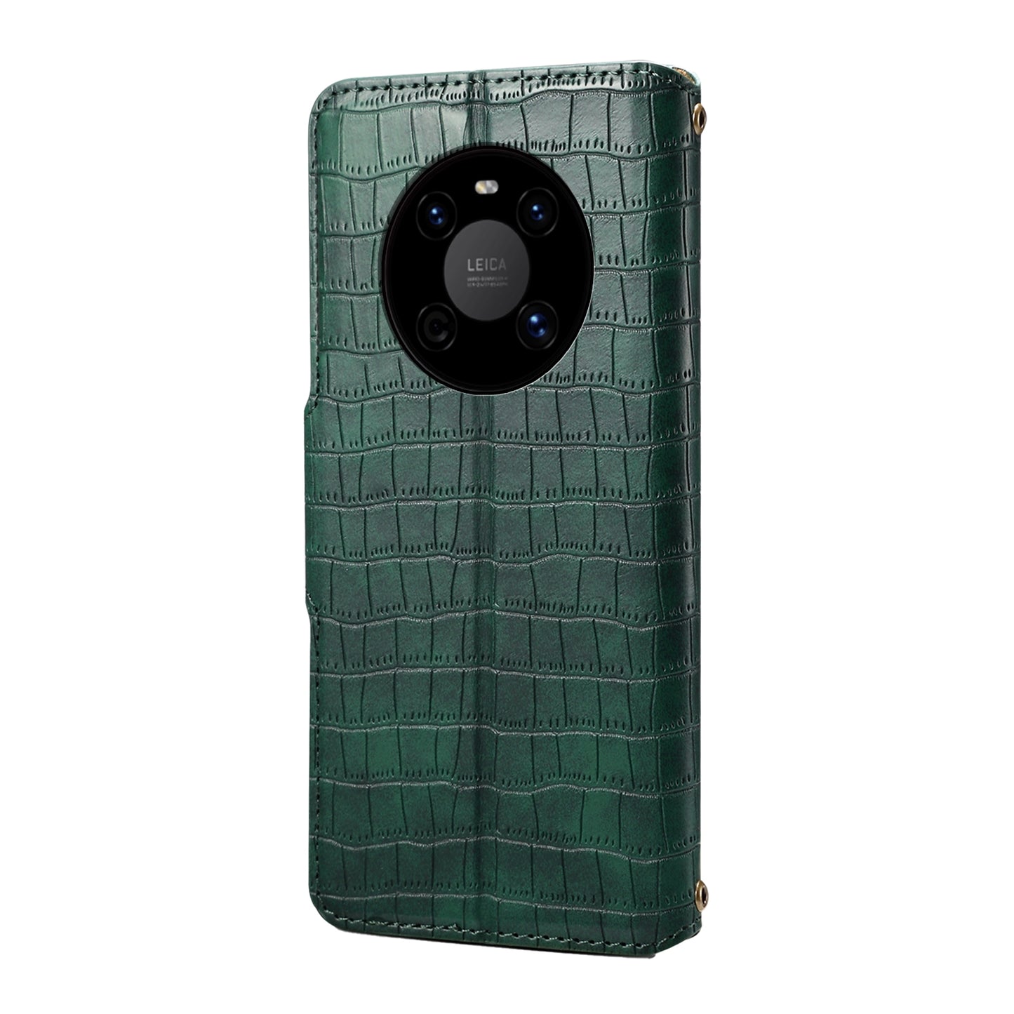 Huawei Mate 40 Denior Leather Case - Crocodile Texture with Oil Edge, Wallet & Kickstand Features