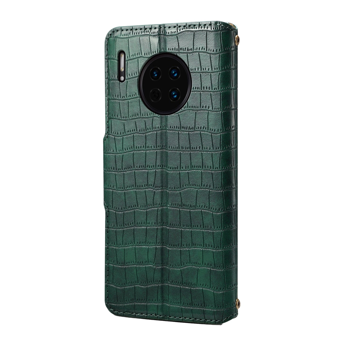 Huawei Mate 30 Denior Leather Case - Crocodile Texture with Oil Edge, Wallet & Kickstand Features