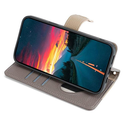 Realme 14 Pro+ 5G Crossbody Phone Case with Litchi Texture Leather, Adjustable Kickstand, Card Slots, Zipper Purse, Makeup Mirror, and TPU Protection