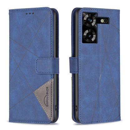 Tecno Pova 5 Rhombus Texture Leather Phone Case with Magnetic Buckle and Card Holder