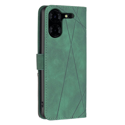 Tecno Pova 5 Pro 5G Rhombus Texture Leather Phone Case with Magnetic Buckle and Card Holder