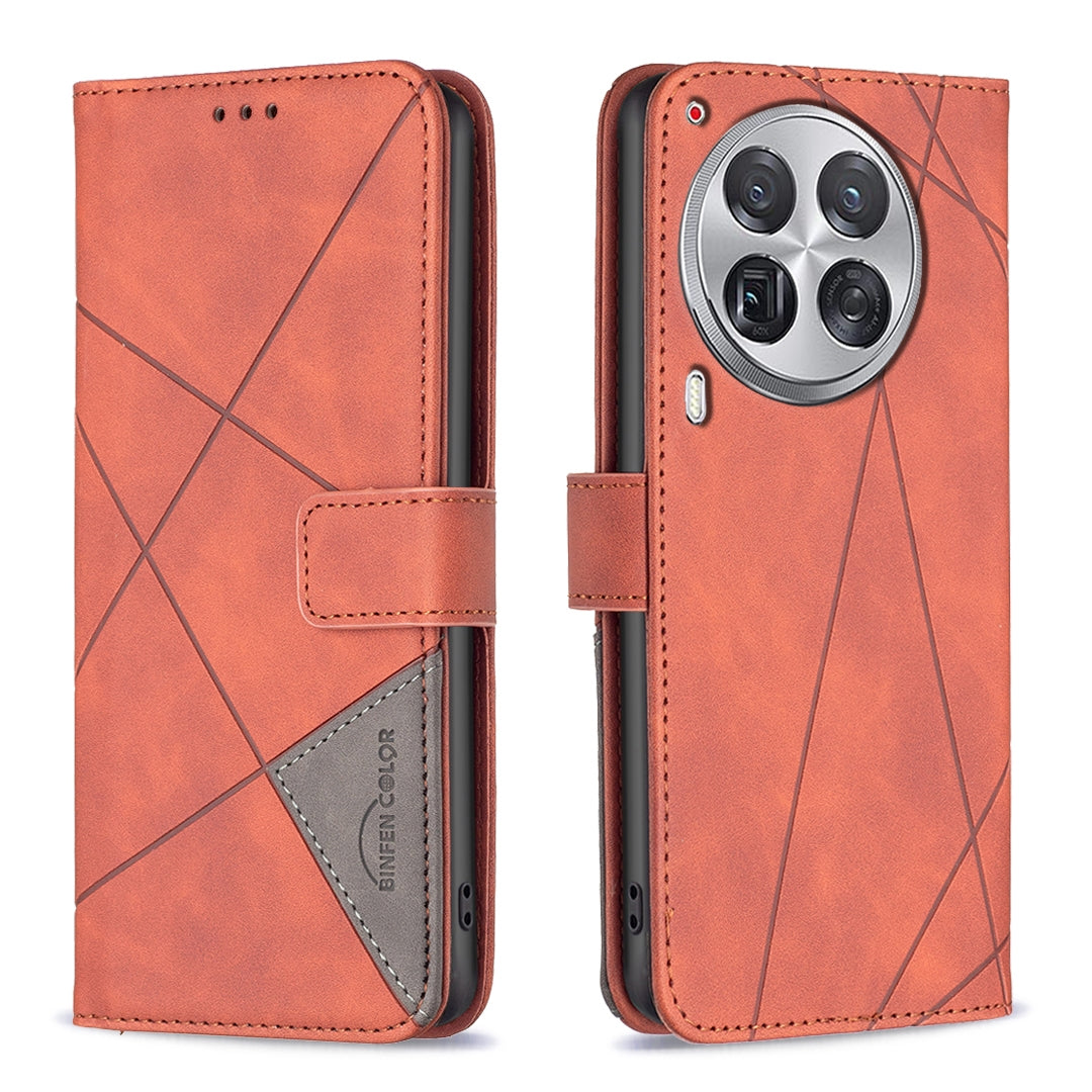 Tecno Camon 30 Premier 5G Rhombus Texture Leather Phone Case with Magnetic Buckle and Card Holder