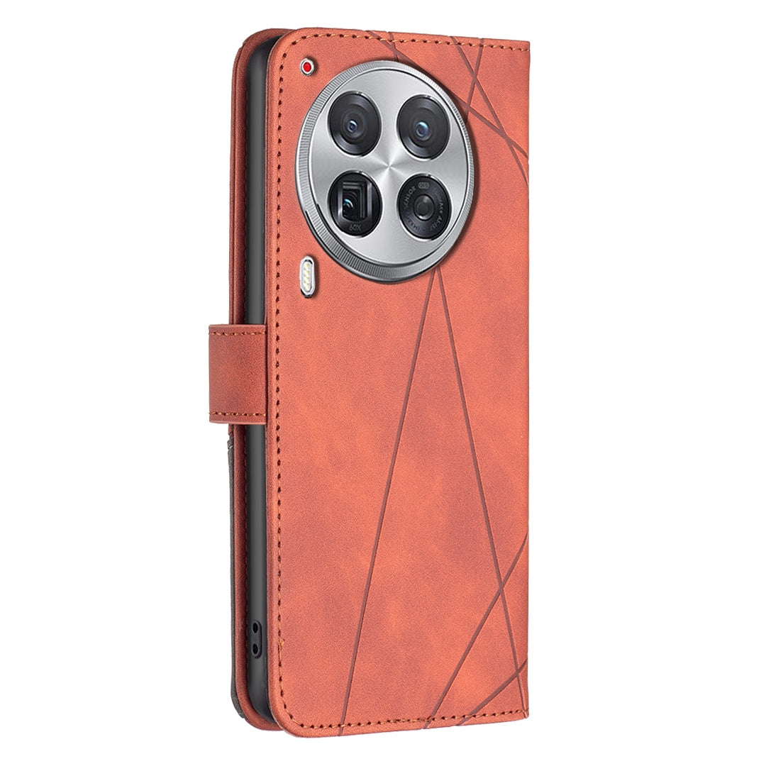 Tecno Camon 30 Premier 5G Rhombus Texture Leather Phone Case with Magnetic Buckle and Card Holder