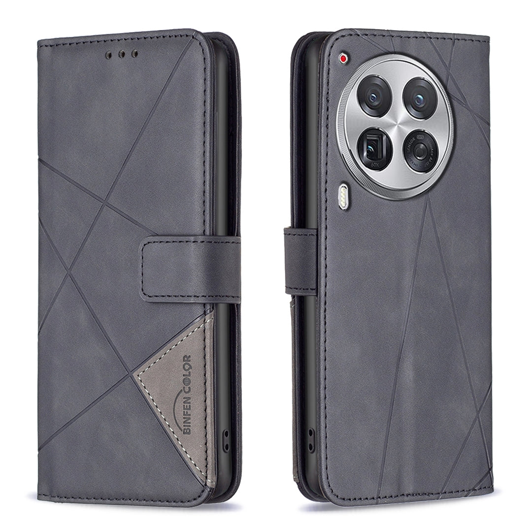 Tecno Camon 30 Premier 5G Rhombus Texture Leather Phone Case with Magnetic Buckle and Card Holder