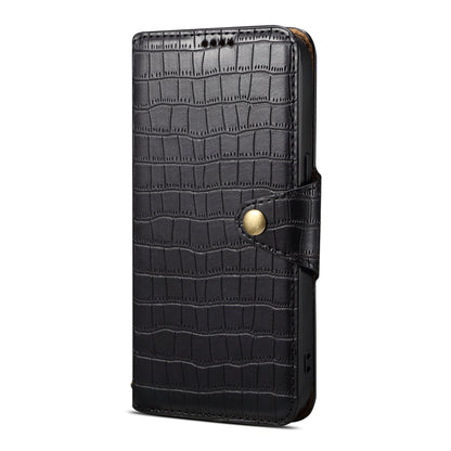 Samsung Galaxy A05s Denior Leather Case - Crocodile Texture with Oil Edge, Wallet & Kickstand Features