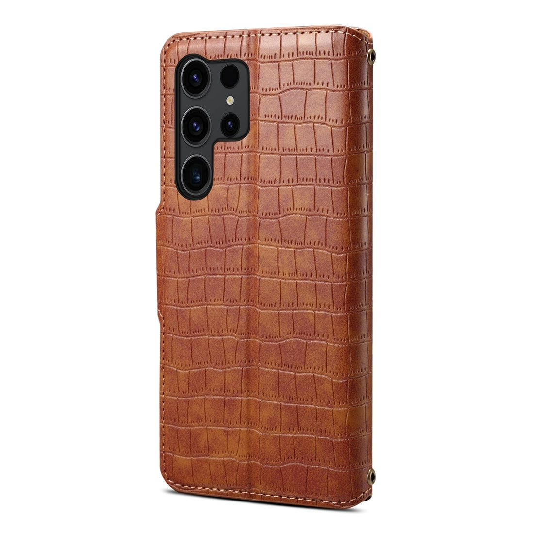 Samsung Galaxy A05 Denior Leather Case - Crocodile Texture with Oil Edge, Wallet & Kickstand Features