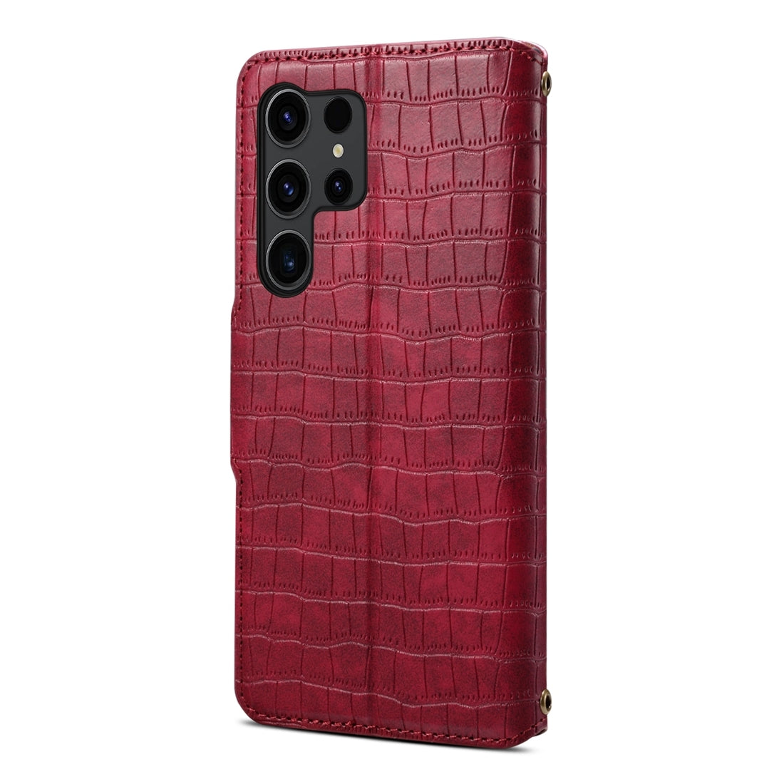 Samsung Galaxy A05 Denior Leather Case - Crocodile Texture with Oil Edge, Wallet & Kickstand Features