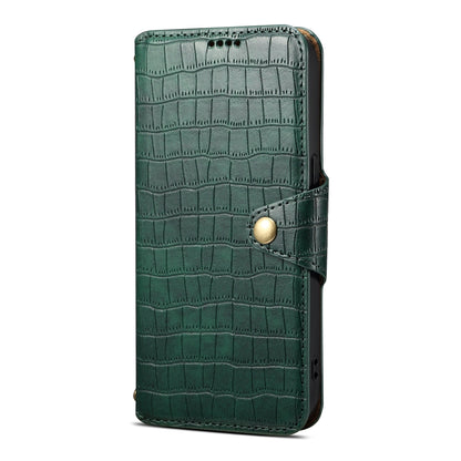 Samsung Galaxy A05 Denior Leather Case - Crocodile Texture with Oil Edge, Wallet & Kickstand Features
