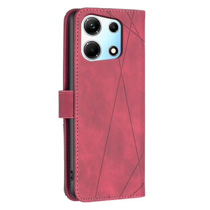 Infinix Note 30 5G Rhombus Texture Leather Phone Case with Magnetic Buckle and Card Holder