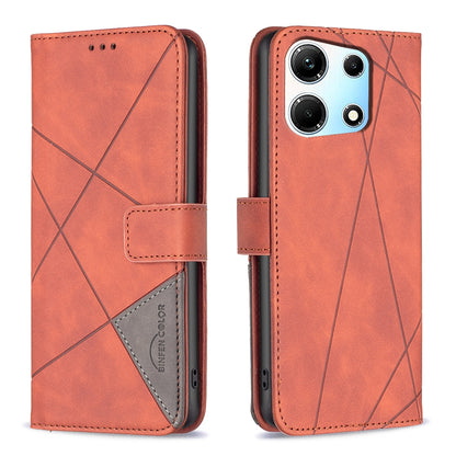 Infinix Note 30 5G Rhombus Texture Leather Phone Case with Magnetic Buckle and Card Holder