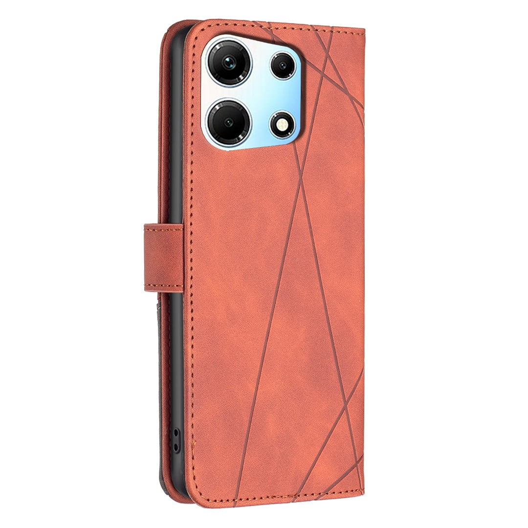 Infinix Note 30 5G Rhombus Texture Leather Phone Case with Magnetic Buckle and Card Holder