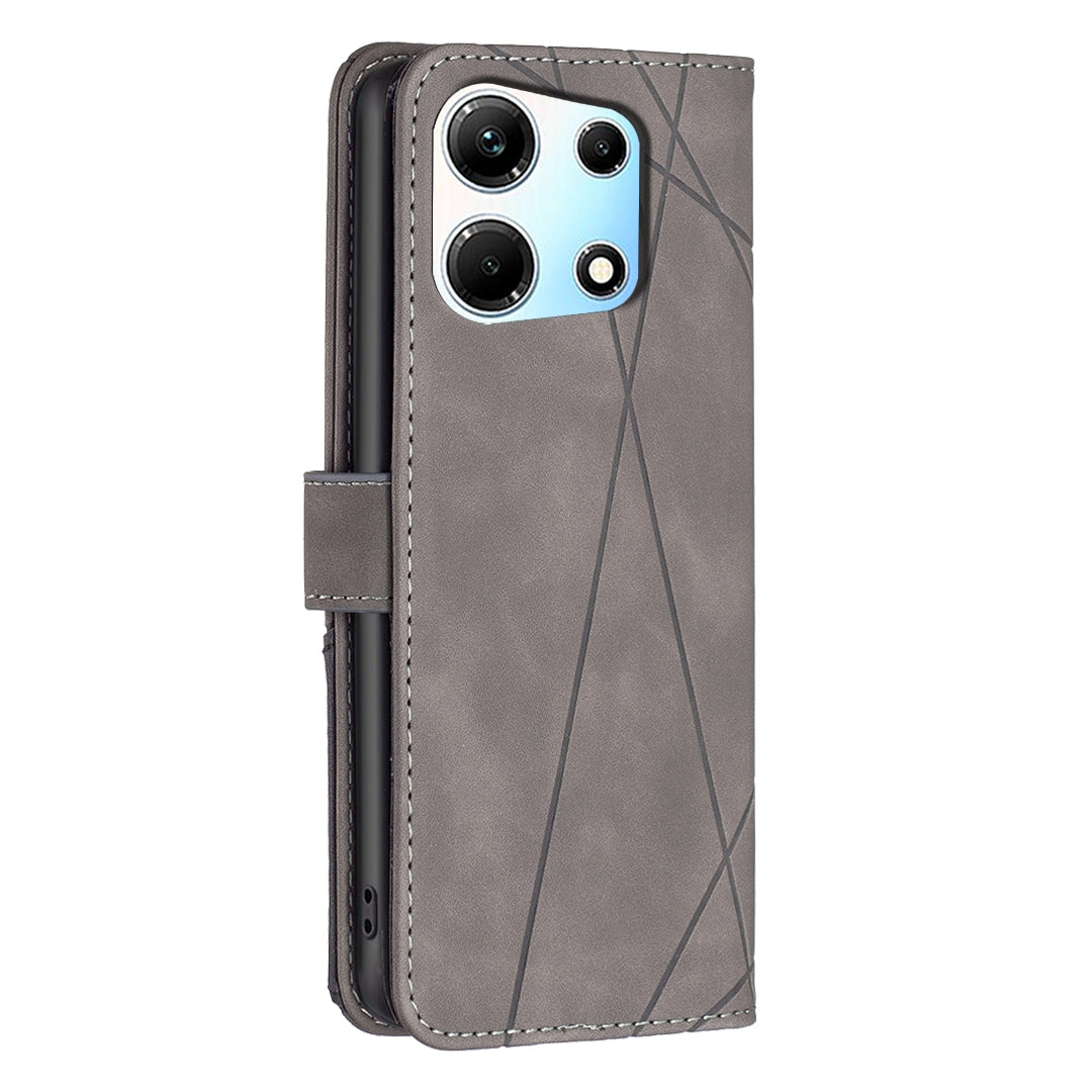 Infinix Note 30 5G Rhombus Texture Leather Phone Case with Magnetic Buckle and Card Holder