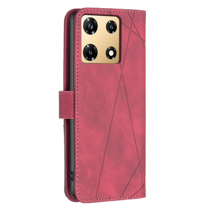 Infinix Note 30 Pro Rhombus Texture Leather Phone Case with Magnetic Buckle and Card Holder