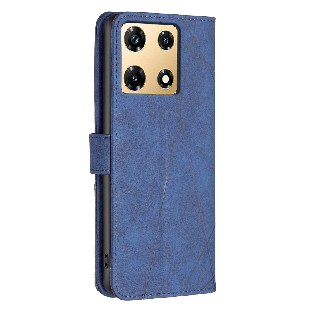 Infinix Note 30 Pro Rhombus Texture Leather Phone Case with Magnetic Buckle and Card Holder