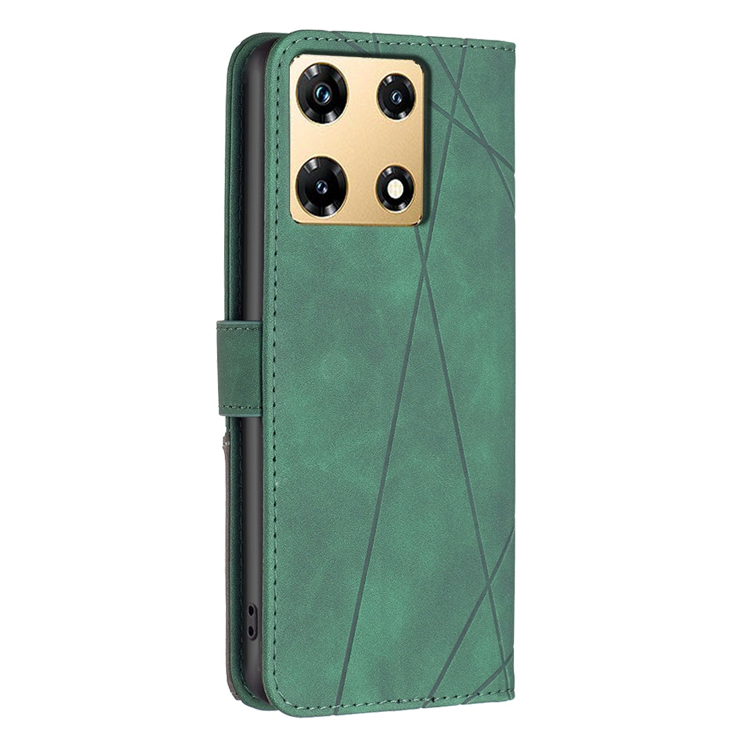 Infinix Note 30 Pro Rhombus Texture Leather Phone Case with Magnetic Buckle and Card Holder