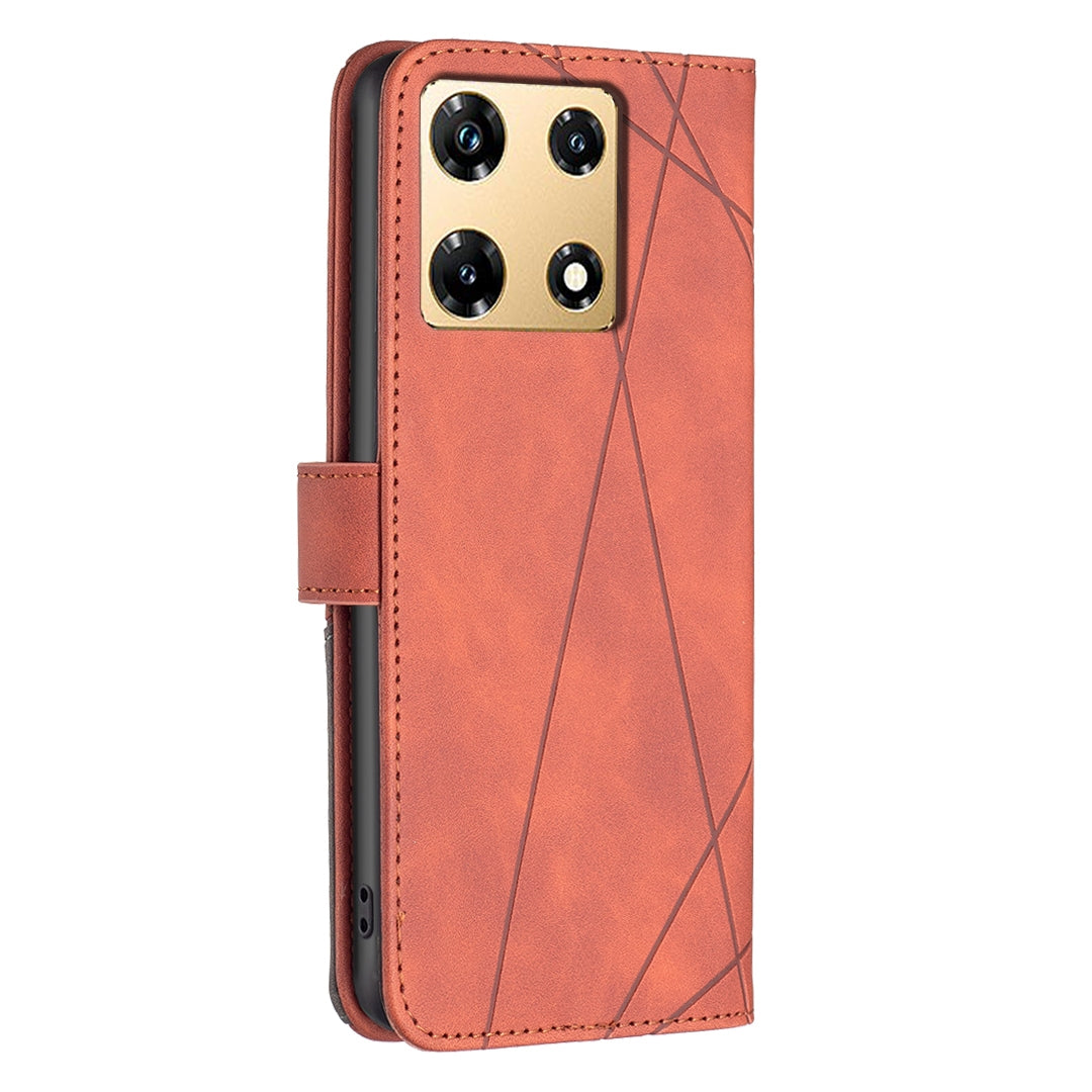 Infinix Note 30 Pro Rhombus Texture Leather Phone Case with Magnetic Buckle and Card Holder