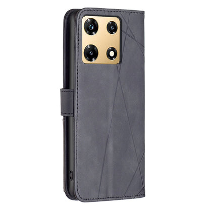 Infinix Note 30 Pro Rhombus Texture Leather Phone Case with Magnetic Buckle and Card Holder