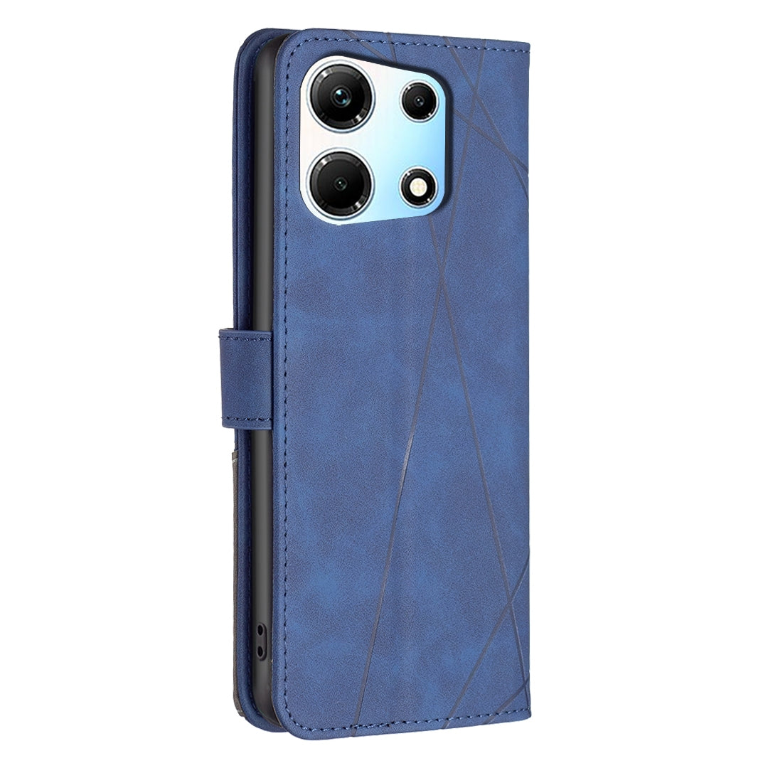 Infinix Zero 30 5G Rhombus Texture Leather Phone Case with Magnetic Buckle and Card Holder