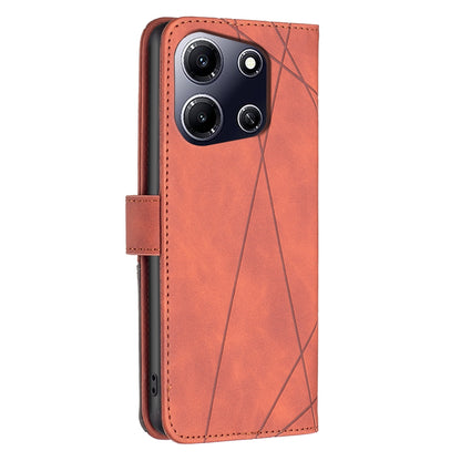 Infinix Note 30i Rhombus Texture Leather Phone Case with Magnetic Buckle and Card Holder