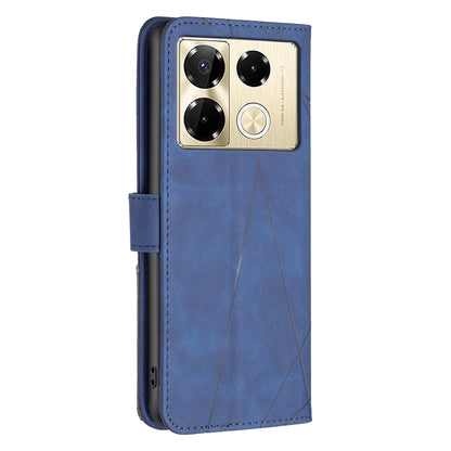 Infinix Note 40 Pro 5G Rhombus Texture Leather Phone Case with Magnetic Buckle and Card Holder