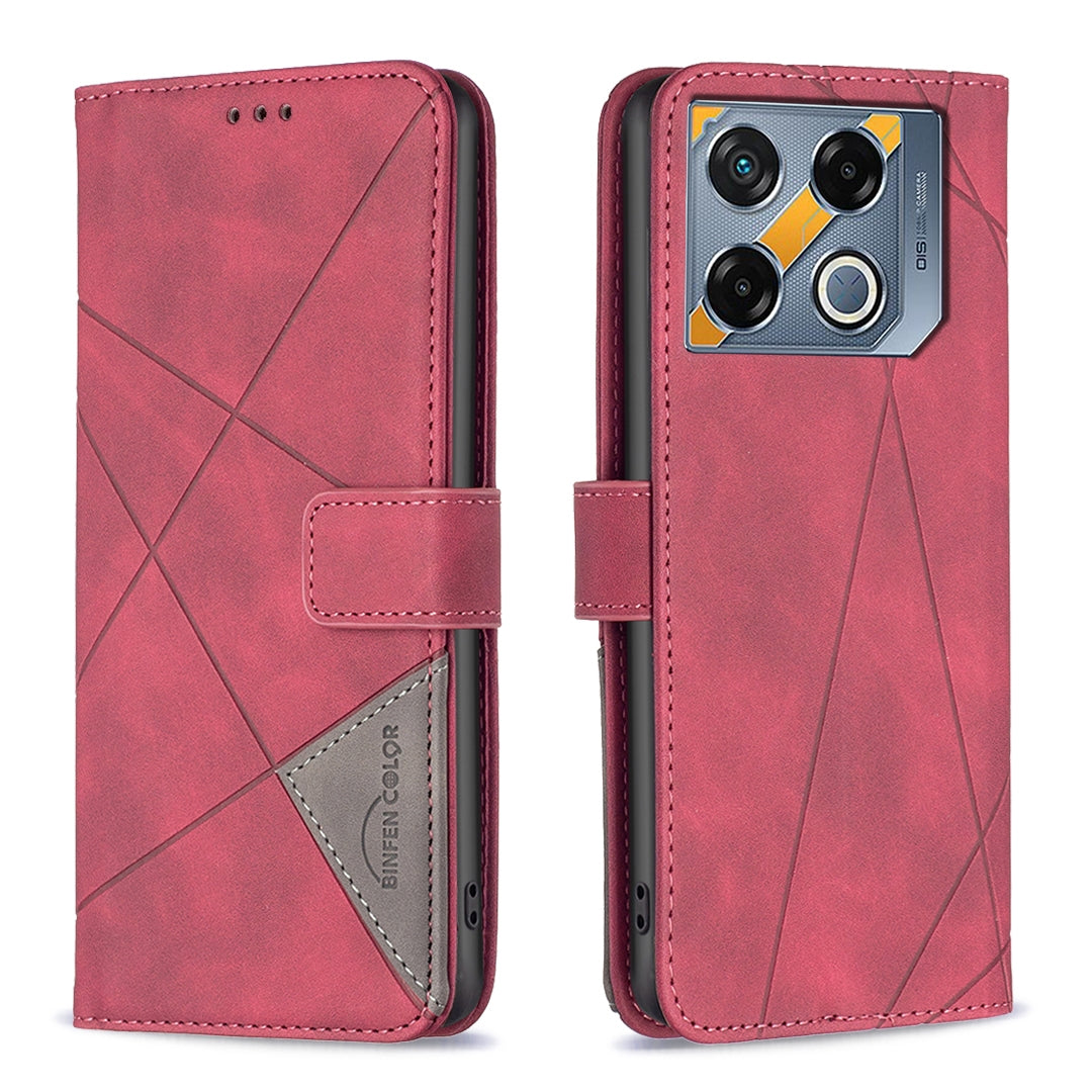 Infinix GT 20 Pro 5G Rhombus Texture Leather Phone Case with Magnetic Buckle and Card Holder