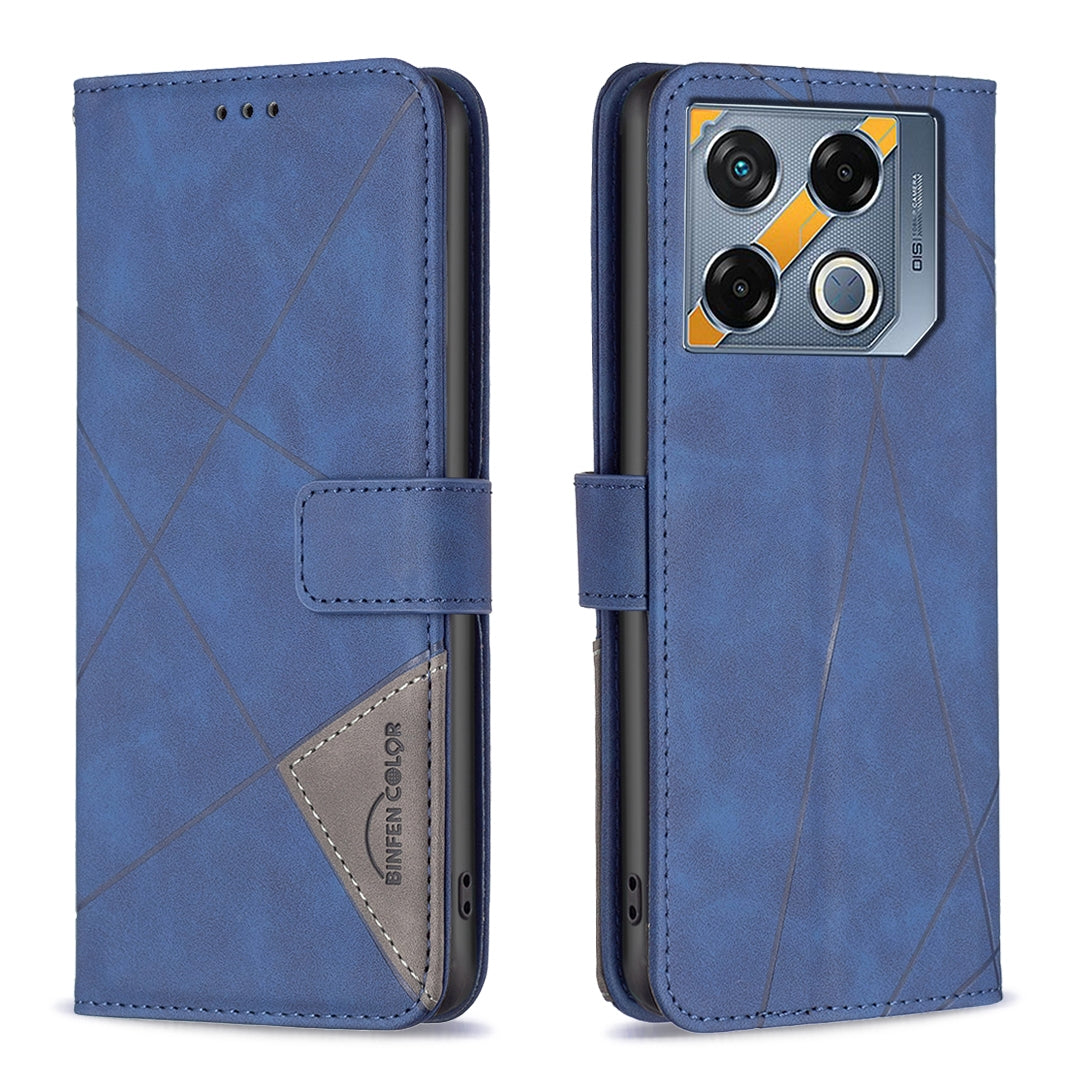 Infinix GT 20 Pro 5G Rhombus Texture Leather Phone Case with Magnetic Buckle and Card Holder