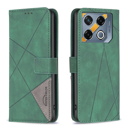 Infinix GT 20 Pro 5G Rhombus Texture Leather Phone Case with Magnetic Buckle and Card Holder