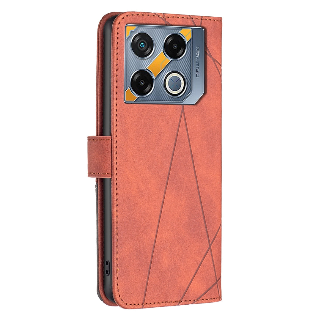 Infinix GT 20 Pro 5G Rhombus Texture Leather Phone Case with Magnetic Buckle and Card Holder