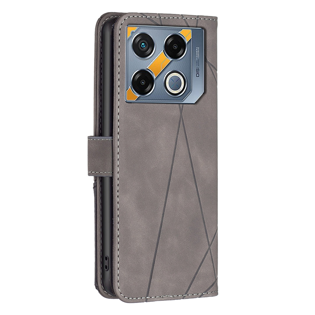 Infinix GT 20 Pro 5G Rhombus Texture Leather Phone Case with Magnetic Buckle and Card Holder