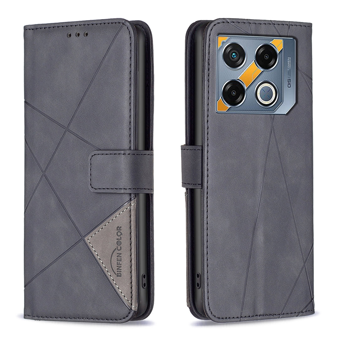 Infinix GT 20 Pro 5G Rhombus Texture Leather Phone Case with Magnetic Buckle and Card Holder