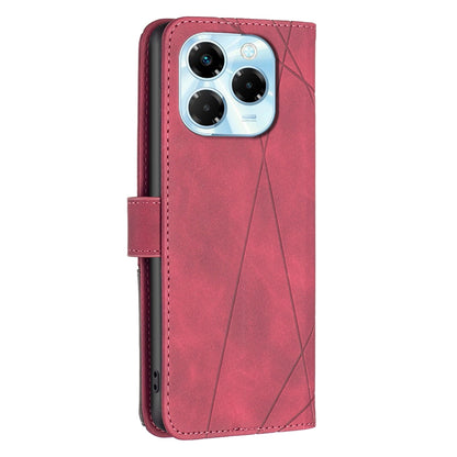 Infinix Note 40X 5G Rhombus Texture Leather Phone Case with Magnetic Buckle and Card Holder