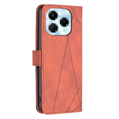 Infinix Note 40X 5G Rhombus Texture Leather Phone Case with Magnetic Buckle and Card Holder