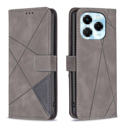 Infinix Note 40X 5G Rhombus Texture Leather Phone Case with Magnetic Buckle and Card Holder