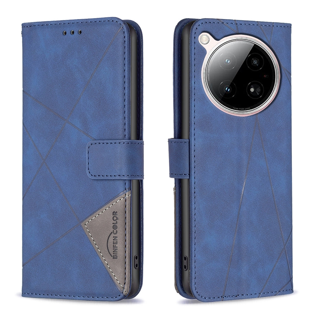 Infinix Zero 40 4G Rhombus Texture Leather Phone Case with Magnetic Buckle and Card Holder