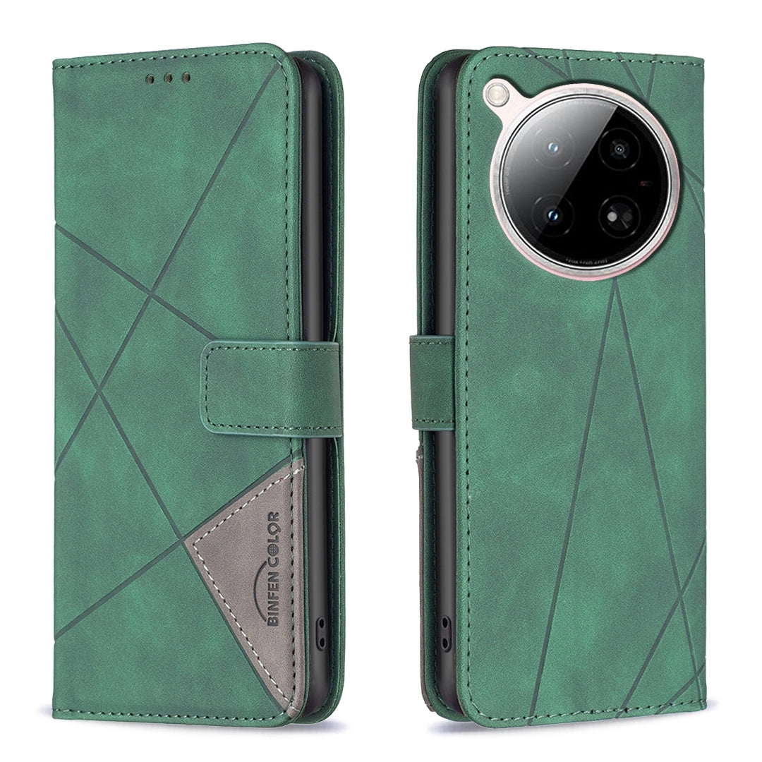 Infinix Zero 40 4G Rhombus Texture Leather Phone Case with Magnetic Buckle and Card Holder