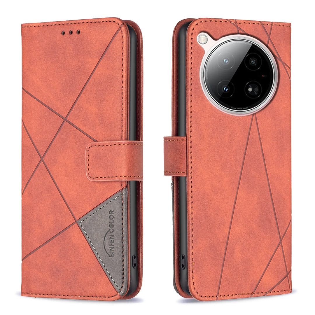 Infinix Zero 40 4G Rhombus Texture Leather Phone Case with Magnetic Buckle and Card Holder