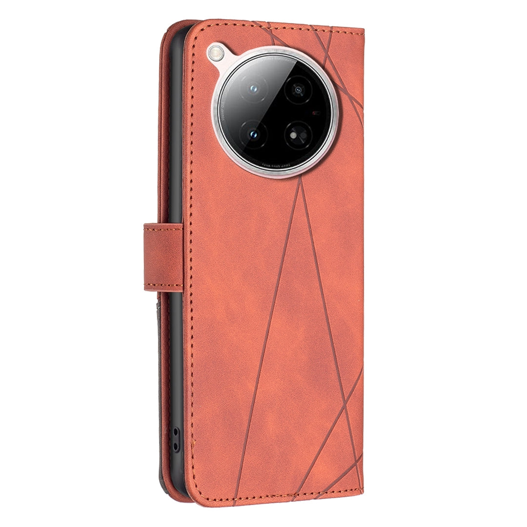 Infinix Zero 40 4G Rhombus Texture Leather Phone Case with Magnetic Buckle and Card Holder